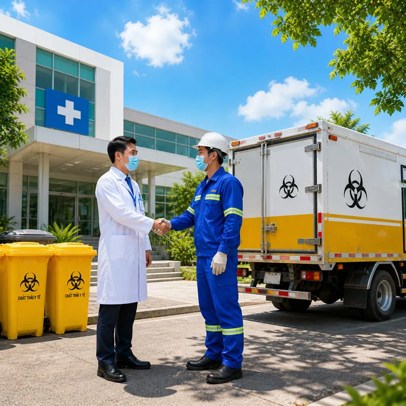 Đồng hành cùng cơ sở y tế trong việc xử lý chất thải